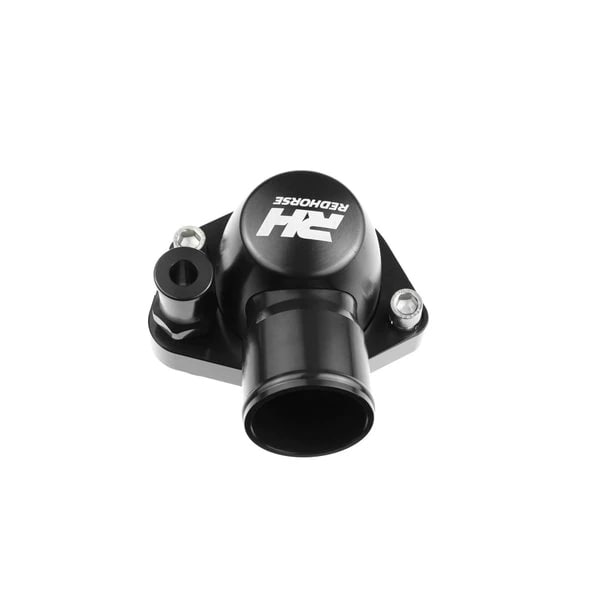 Red Horse Performance ALUMINUM WATER NECK 1.50IN HOSE FOR SBF 260/289/302/351 W ENGINE -BLAC 4910-302-24-2 - main